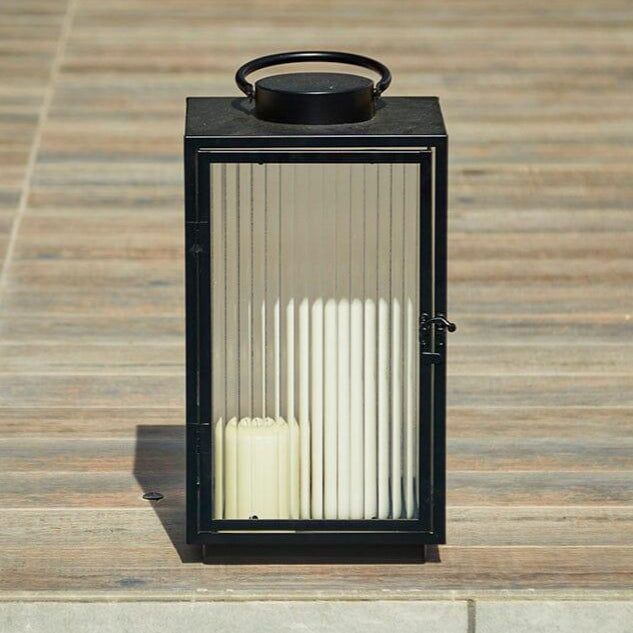 Revesby 40cm Lantern - Black Metal