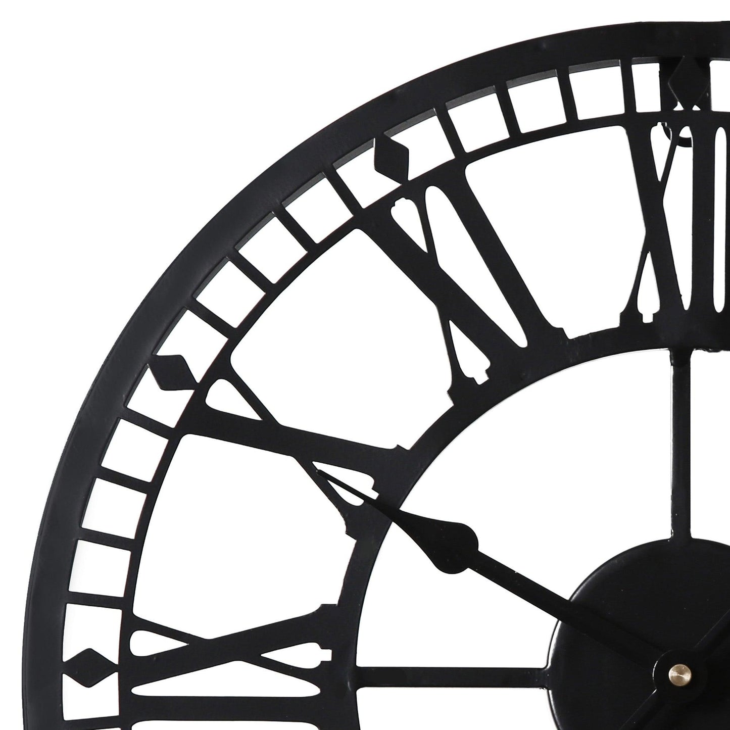 Riseley 40cm Metal Skeleton Wall Clock - Black - Laura James