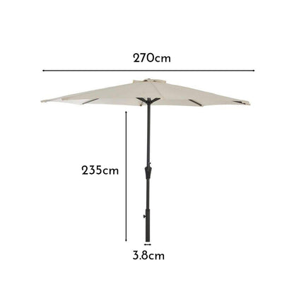 Cream Parasol - 2.7m Round
