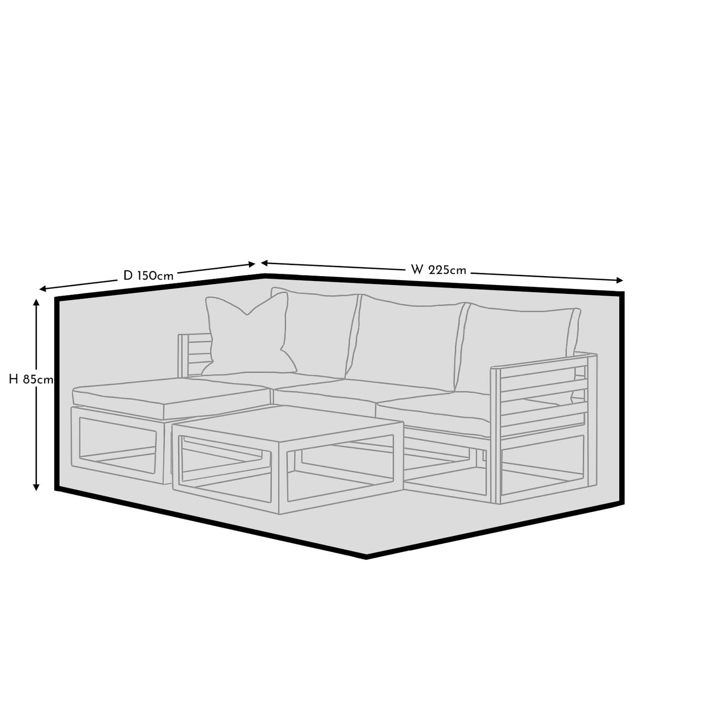 Small Conversation Set Garden Furniture Cover - Eaden - Halston - Cote - Aria - Harrelson  Indra  & Rowan Sets
