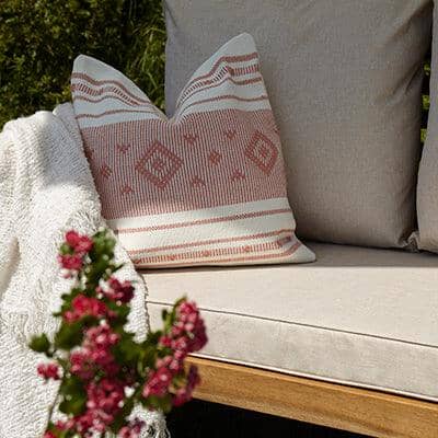 Rowan 2 Seater Wooden Garden Armless Sofa - Sand