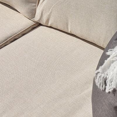 Rowan 3 Seater Wooden Garden Armless Sofa - Sand