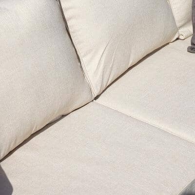 Rowan Wooden 2 Seater Sofa - Armchair & Coffee Table Garden Set - Sand