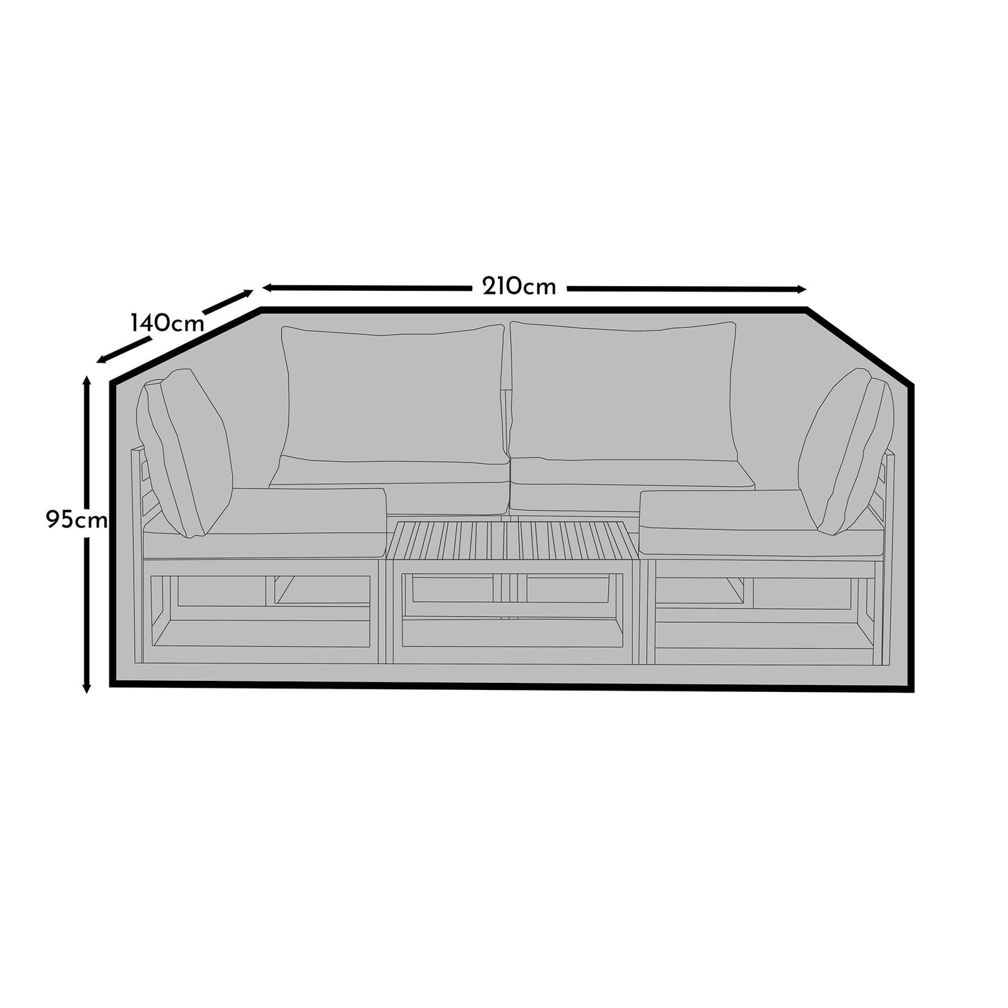 Small Conversation Set Garden Furniture Cover - Eaden - Halston - Cote - Aria - Harrelson  Indra  & Rowan Sets