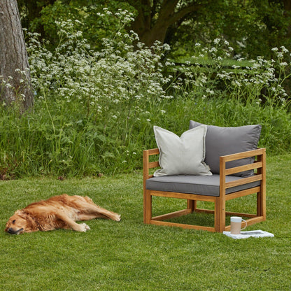 Rowan Outdoor Wooden Set with 2 Seater Sofa, 2 Armchairs and Coffee Table