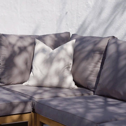 Rowan 6 Seater Wooden Garden Corner Sofa - Grey
