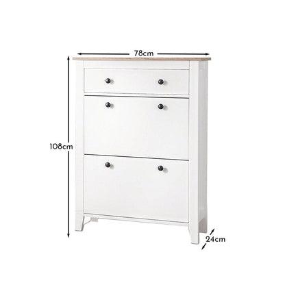 Shoe Cabinet Wooden Storage Cupboard -Laura James