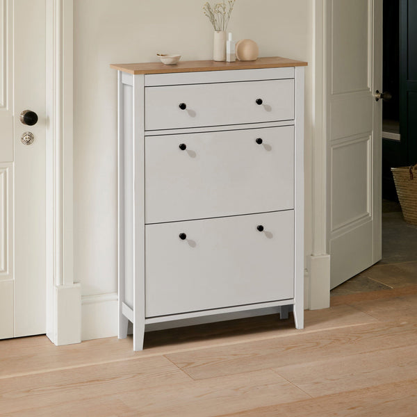 Sandhurst Shoe Cabinet Door White Oak Effect – Laura James