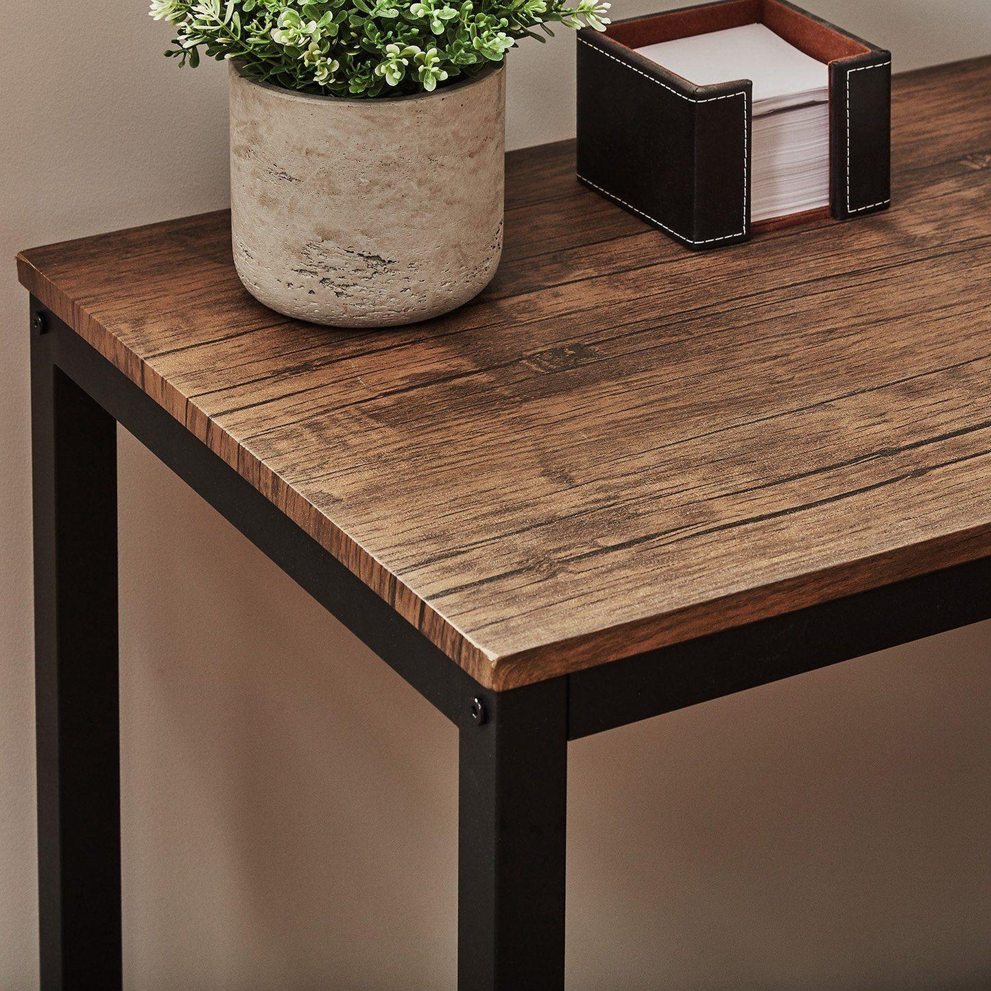 Sheffield corner desk and office chair set – Industrial - tan - Laura James