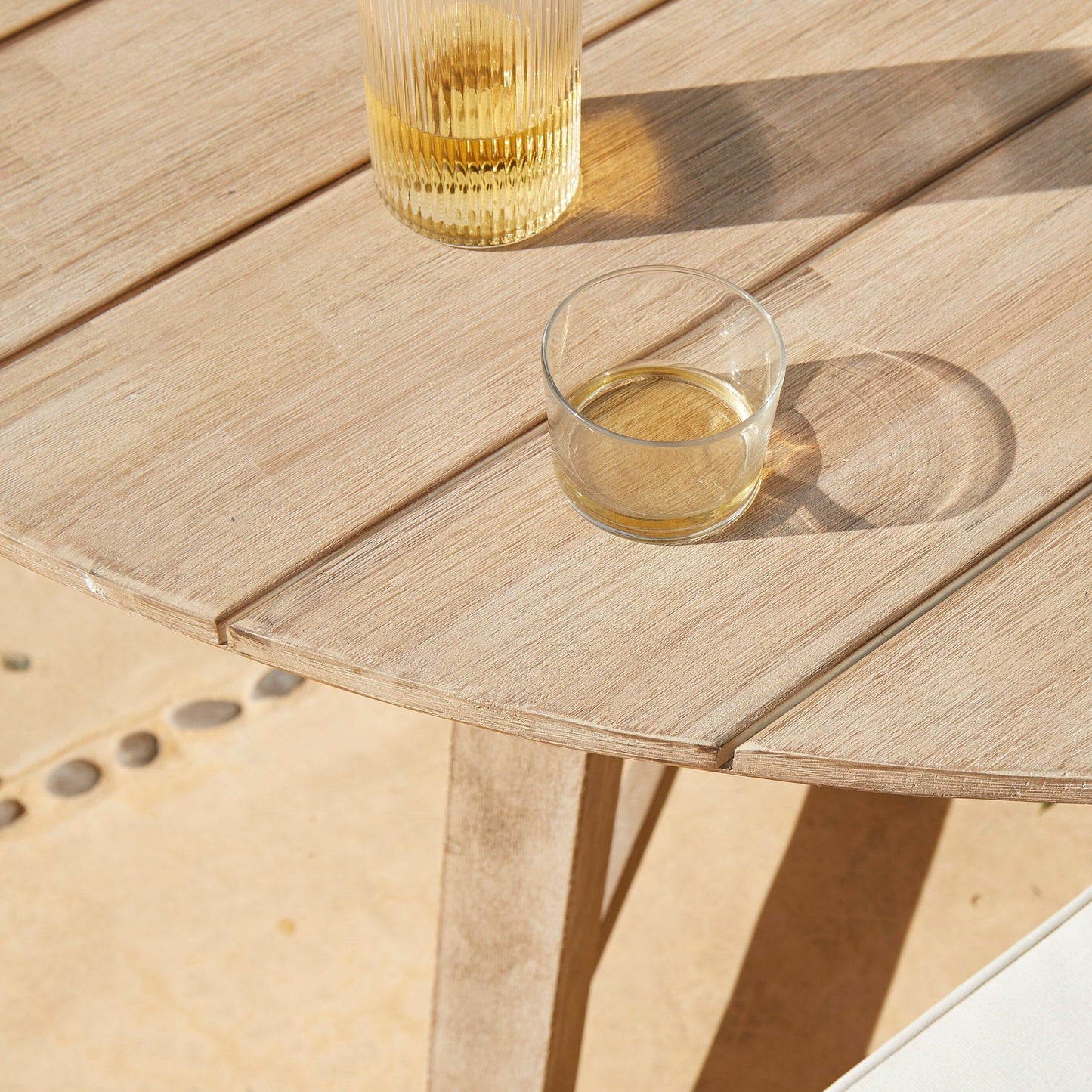 Shiro Wooden Round Garden Dining Table - 160cm - Laura James