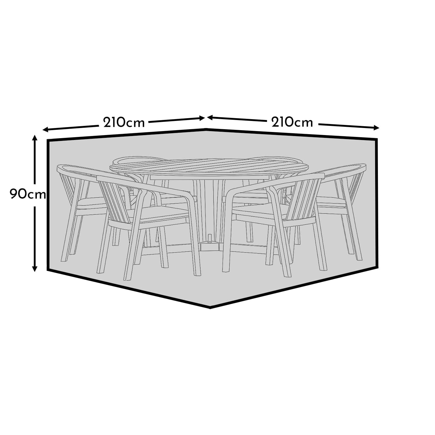Shiro Round Furniture Cover 