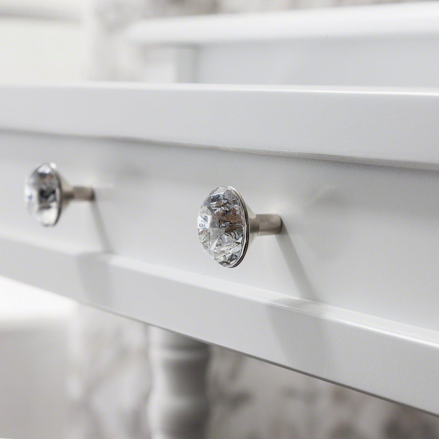 Sienna Dressing Table, Stool & Mirror Set - White Painted - Laura James