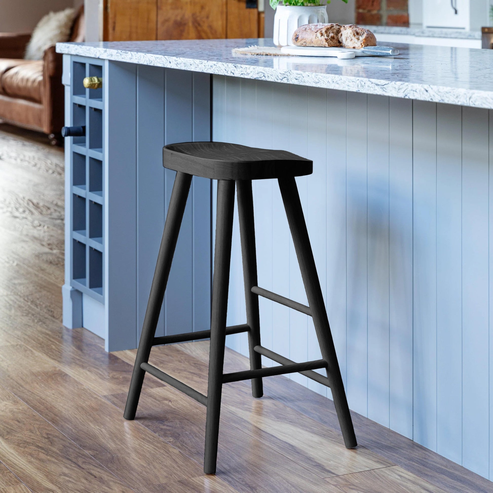 Silvester Bar Stool - Black Oak