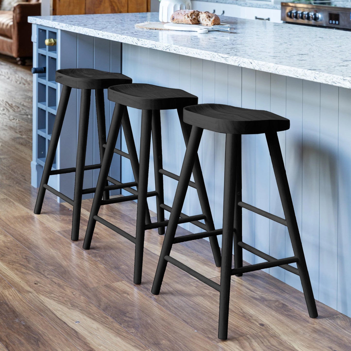 Silvester Bar Stool - Black Oak