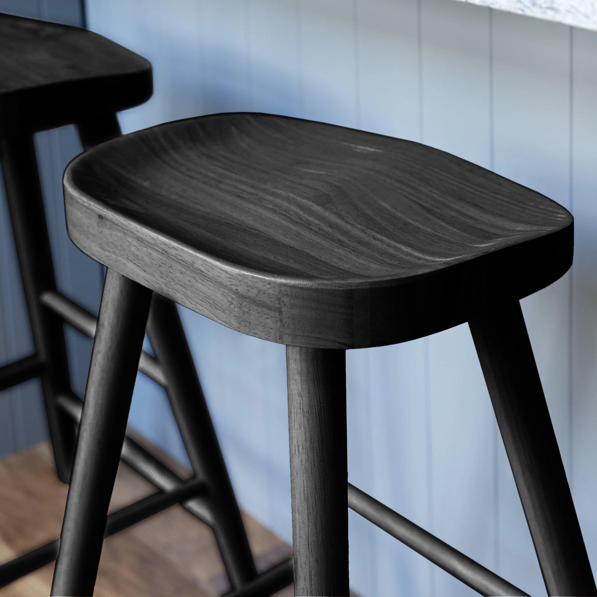 Silvester Bar Stool - Black Oak