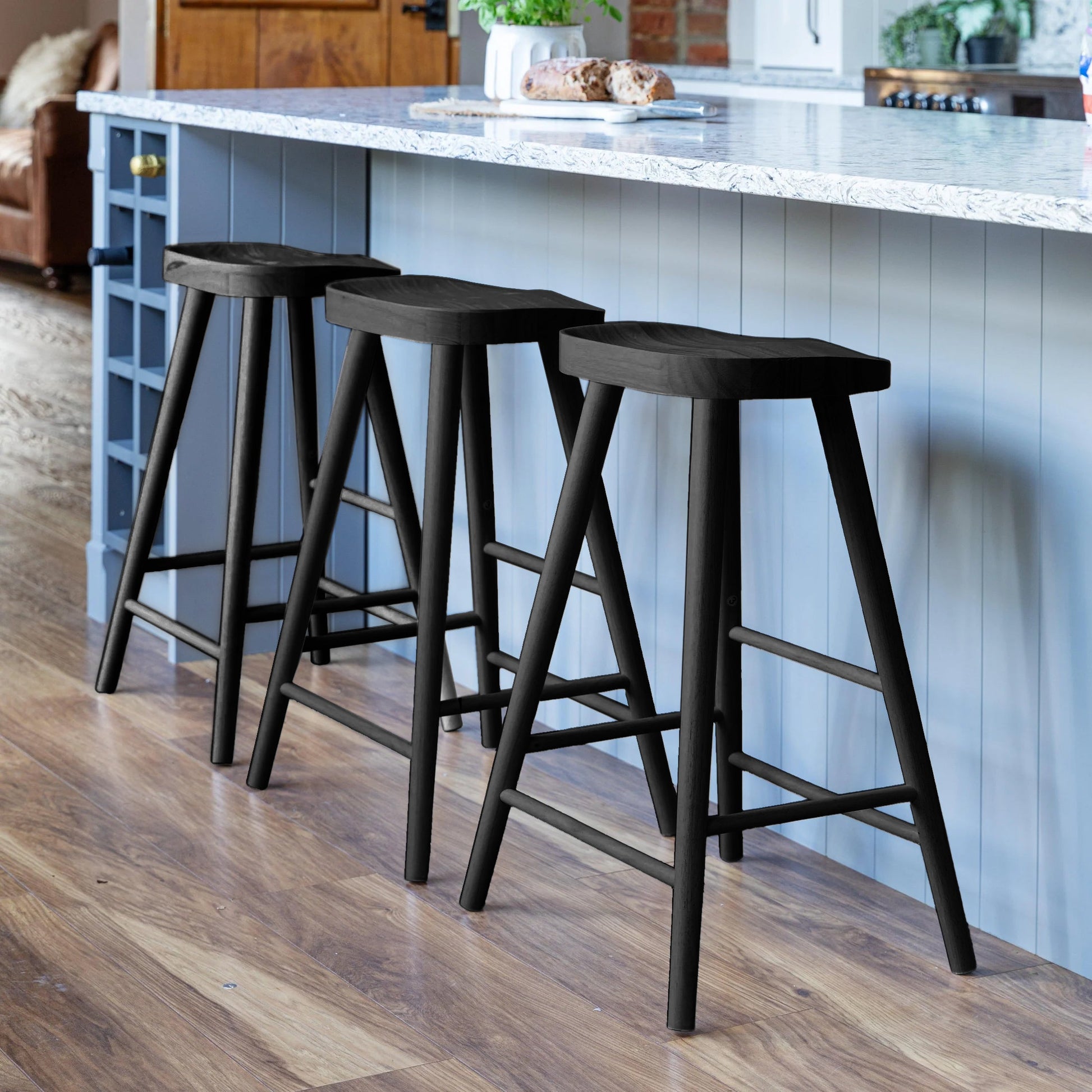 Silvester Bar Stool - Black Oak