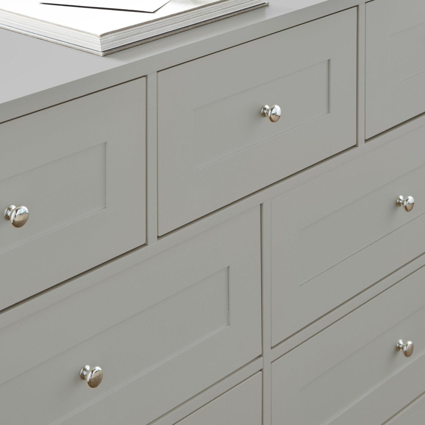 Stevie Chest of Drawers - 3 Over 4 Grey - Laura James