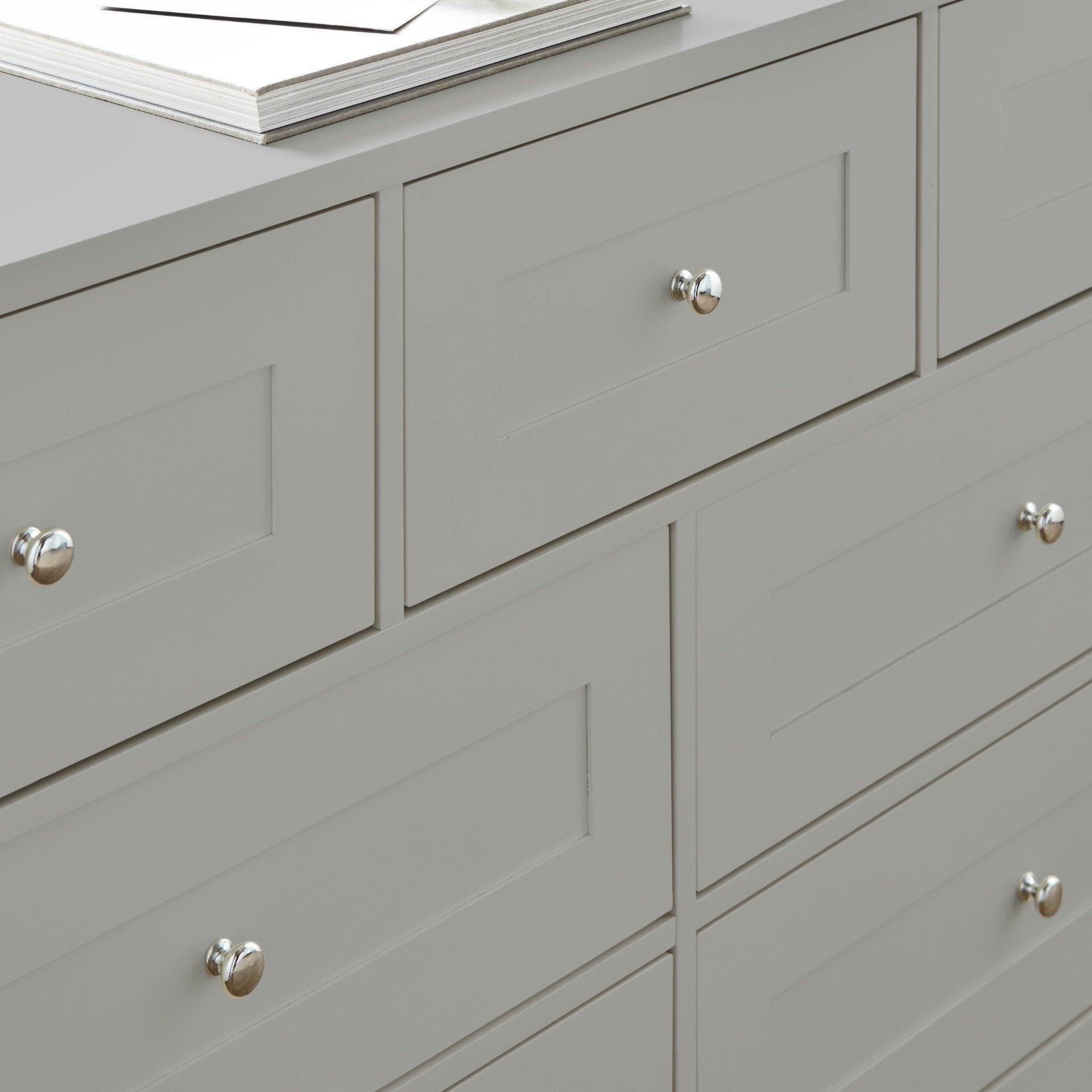 Stevie Chest of Drawers - 3 Over 4 Grey - Laura James