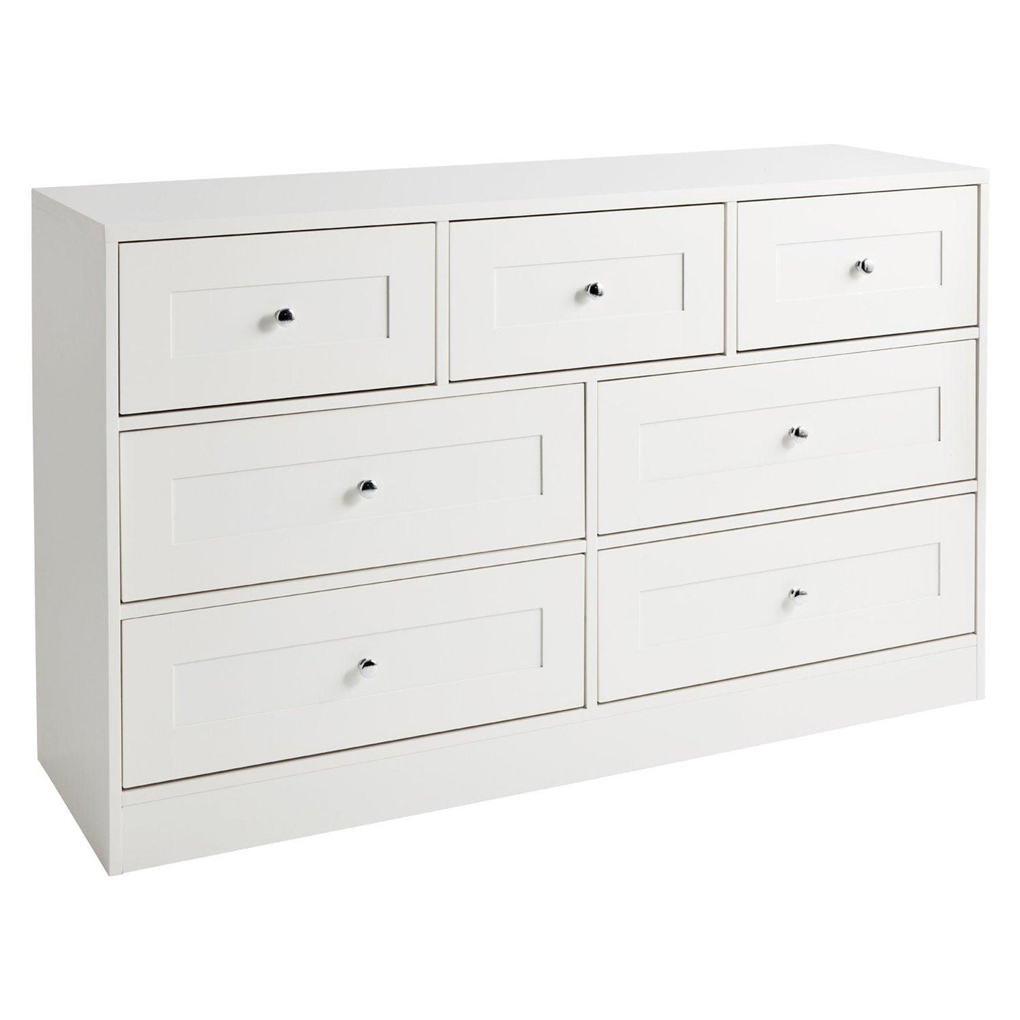 Stevie Chest of Drawers - 3 Over 4 - White - Laura James