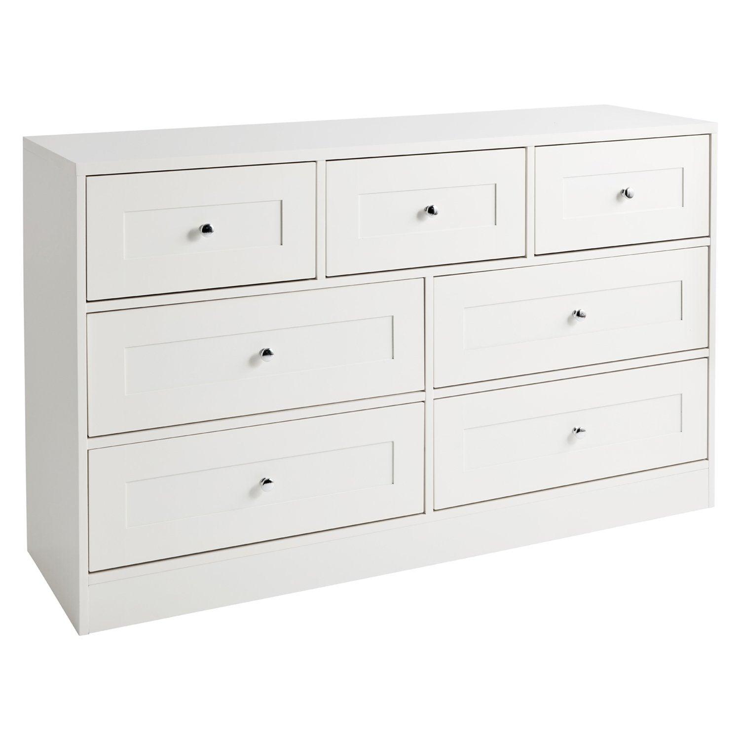 Stevie Chest of Drawers - 3 Over 4 - White - Laura James