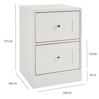 Stevie Shaker Style Bedroom Furniture Set in white - Laura James