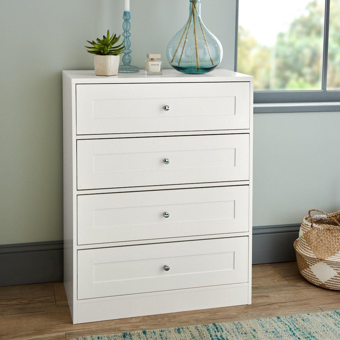 Stevie 4 Drawer Chest of Drawers white - Laura James