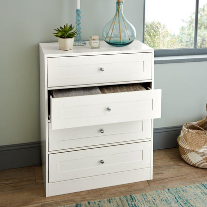 Stevie 4 Drawer Chest of Drawers white - Laura James