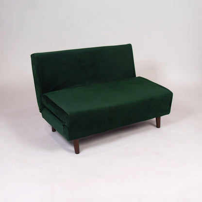 Una Green Velvet Double Sofa Bed