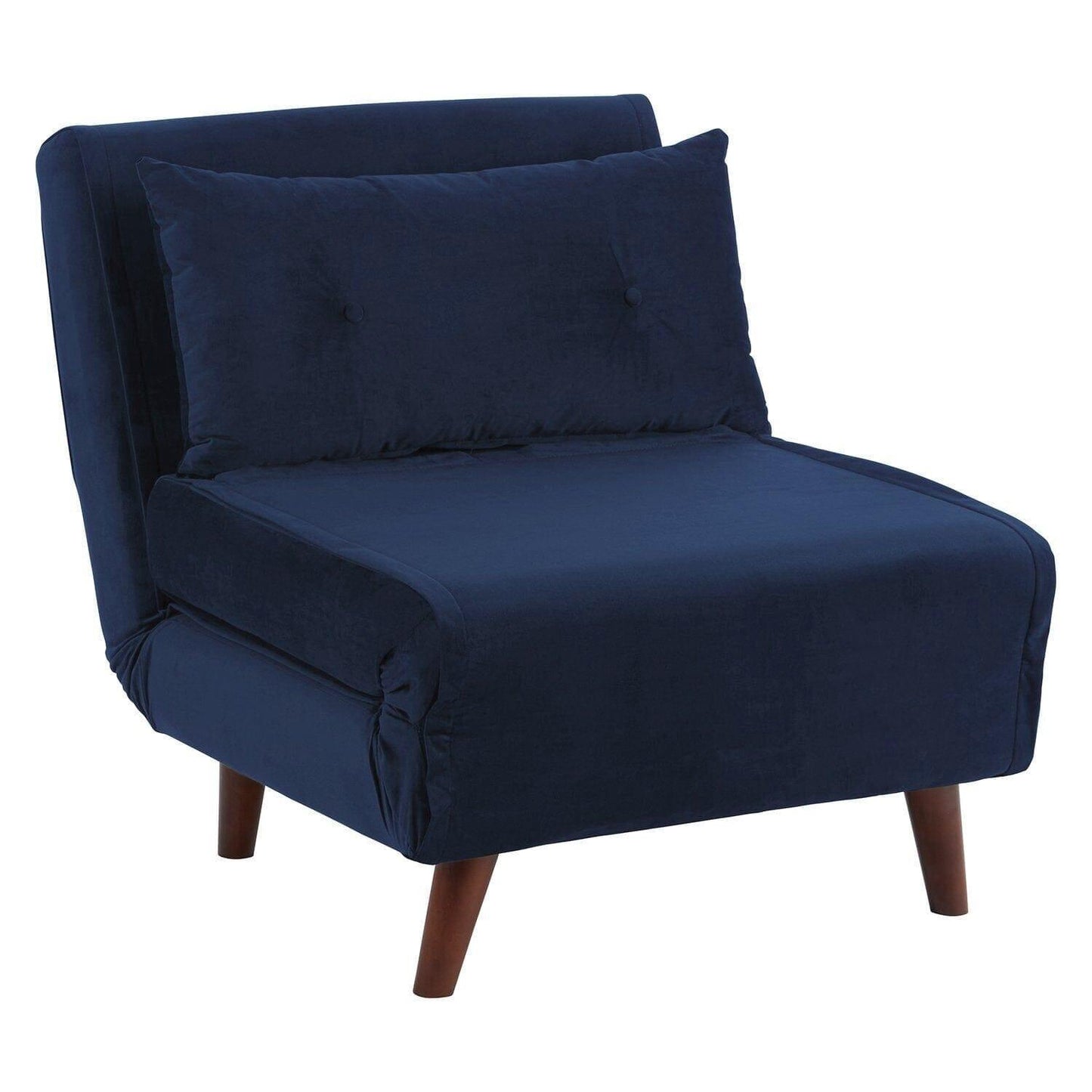 Una single sofa bed - blue - velvet - Laura James