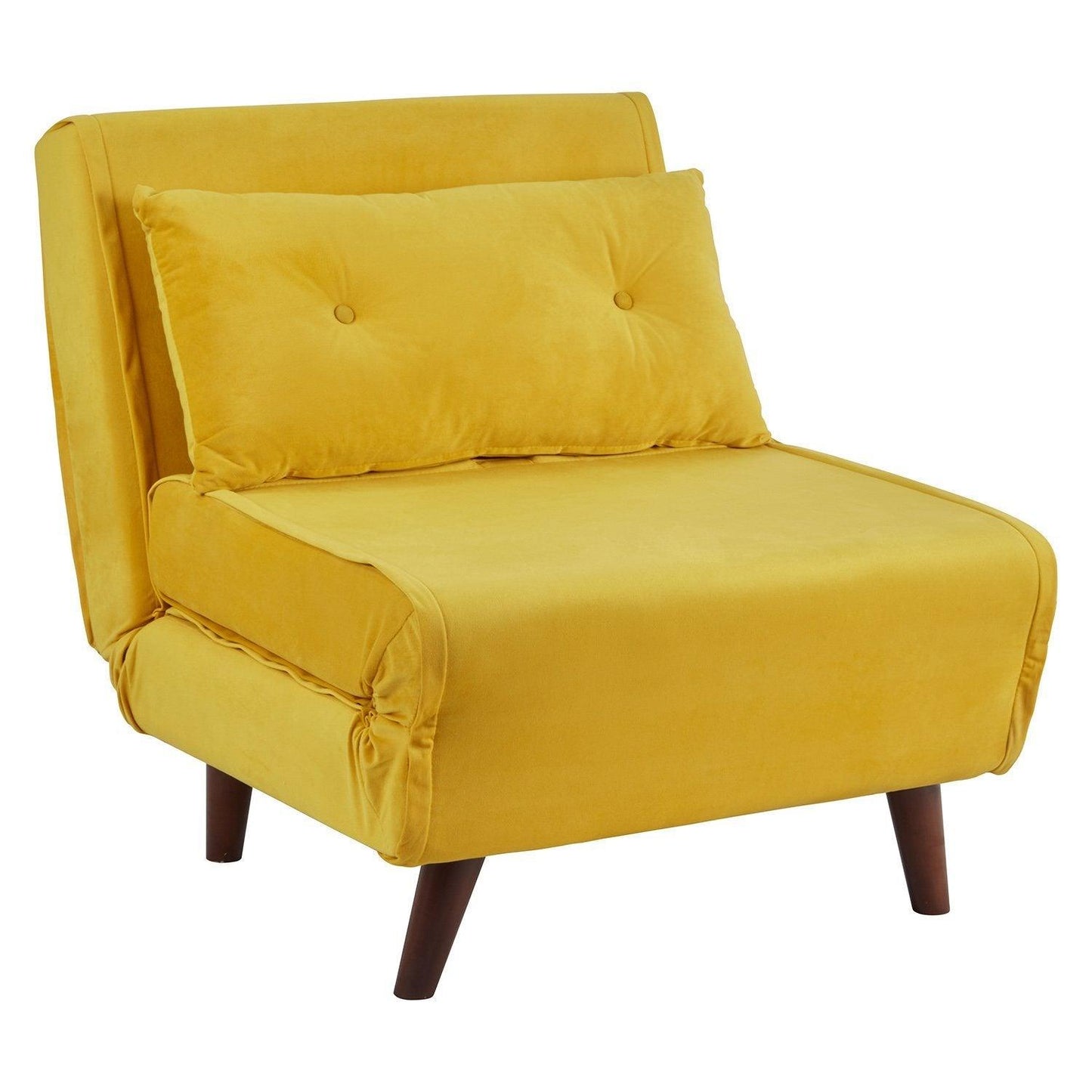 Una single sofa bed - yellow - velvet - Laura James