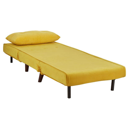 Una single sofa bed - yellow - velvet - Laura James