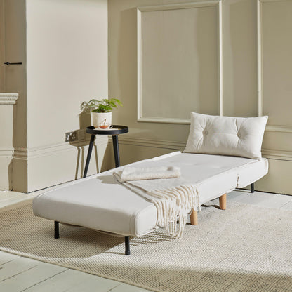 Una Oatmeal Cream Single Sofa Bed - Laura James