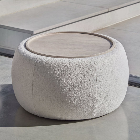 Nathalia 65cm Whitewash Coffee Table - Chalked White - Laura James 