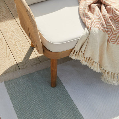 Whitbeck striped outdoor PET rug - natural - 160cm x 230cm - Laura James