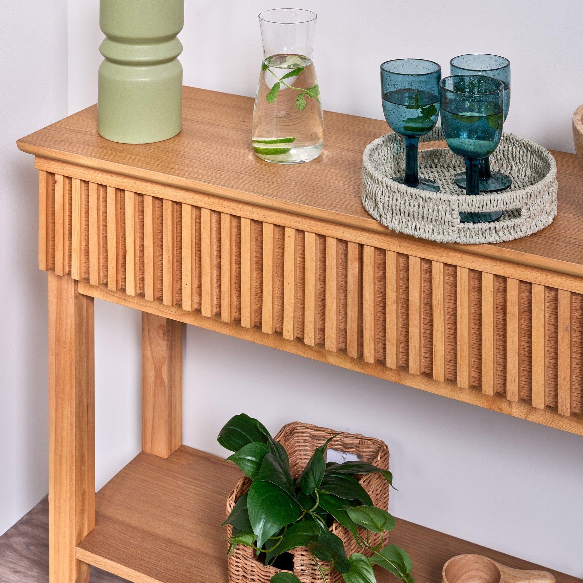 Willow Console Table Natural - Laura James