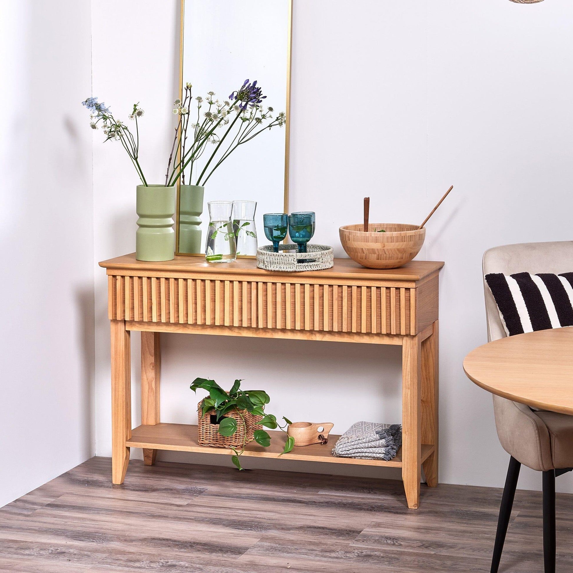 Willow Console Table Natural - Laura James