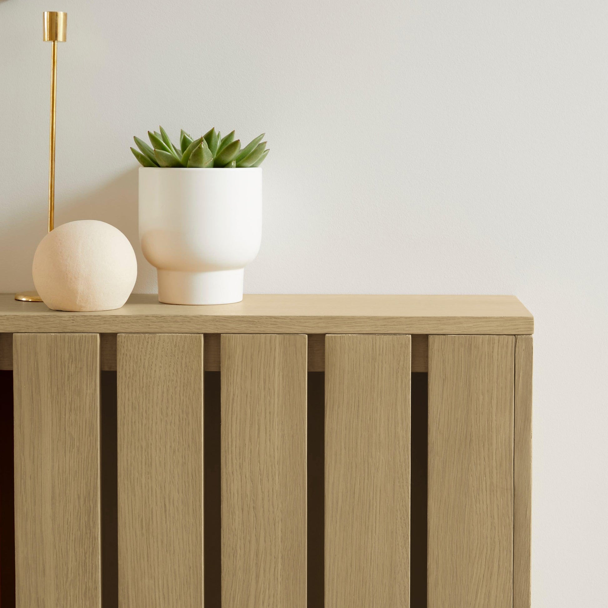 Willow Pale Oak Large Radiator Cover - Laura James

