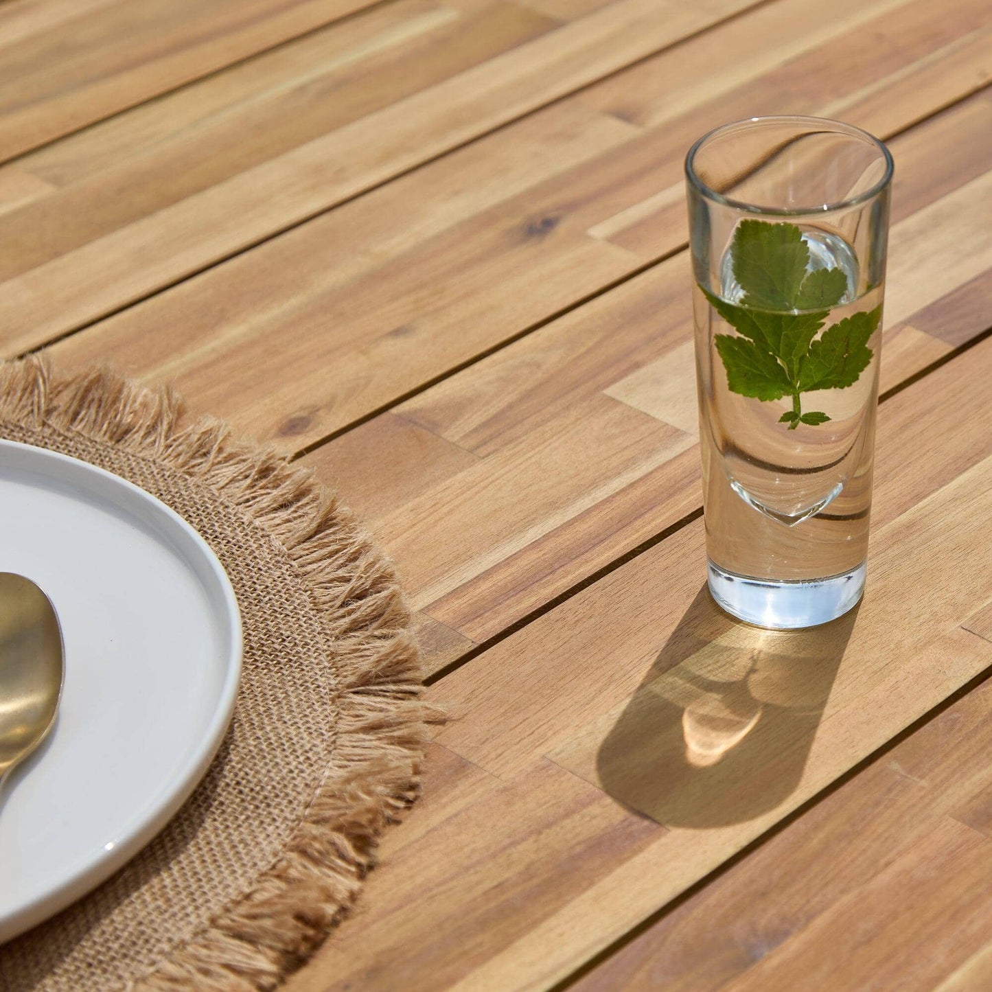 Willow Natural Wood Oval Garden Dining Table - Laura James