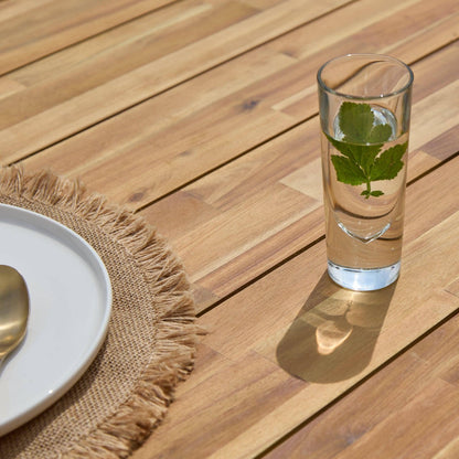 Willow Natural Wood Oval Garden Dining Table - Laura James