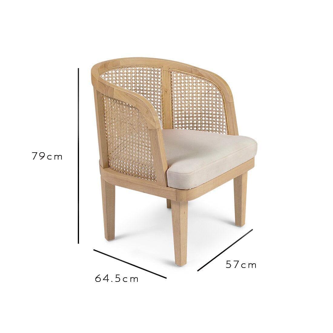 Willow Pale Oak Wooden Accent Armchair - Laura James – Laura James