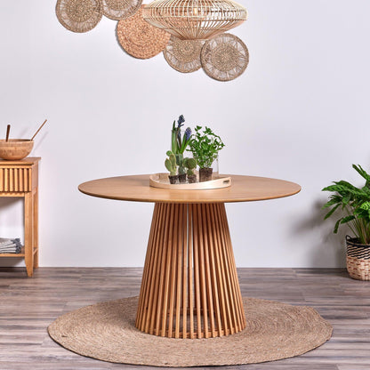 Willow Round Dining Table Natural - Laura James