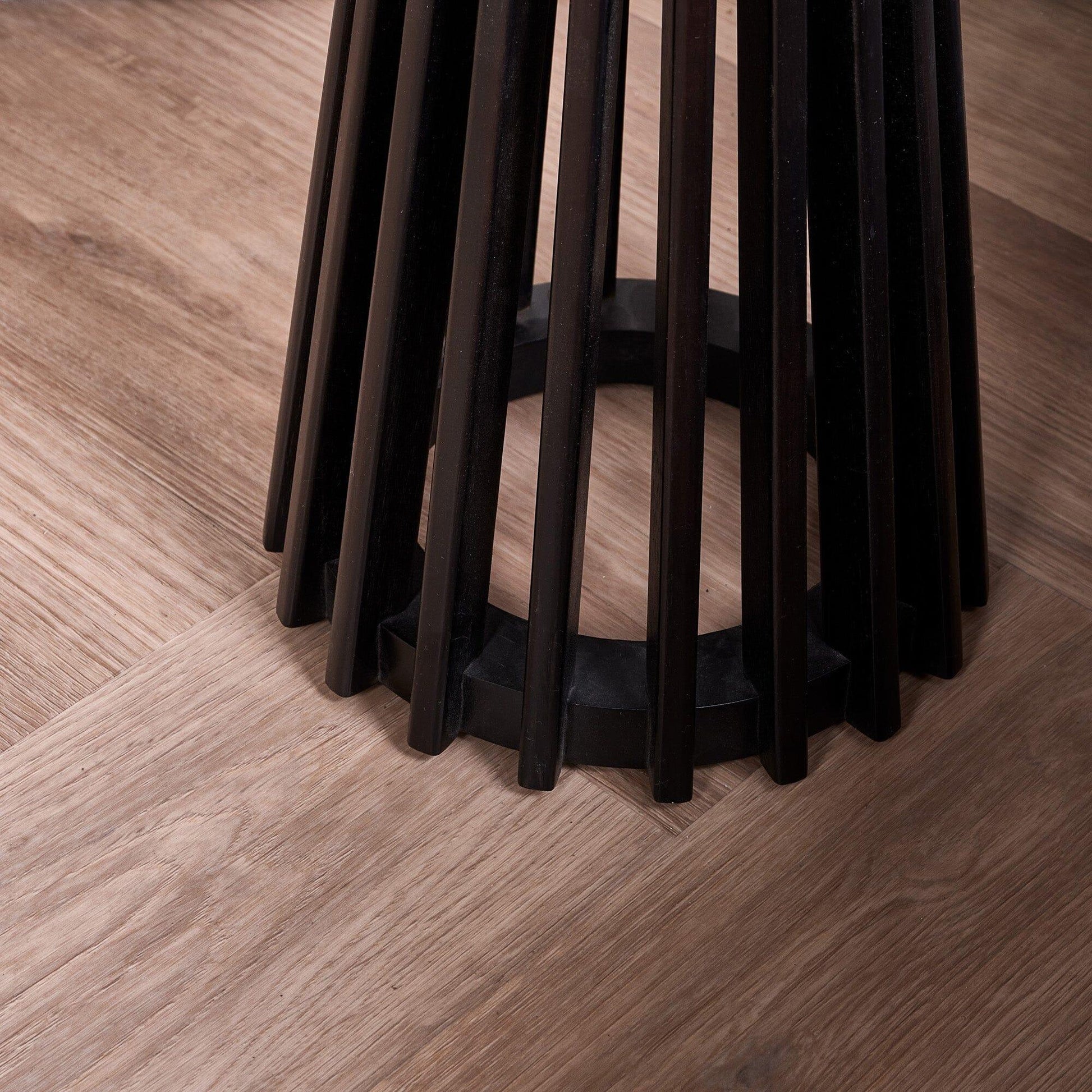 Willow Black Round Side Table by Laura James