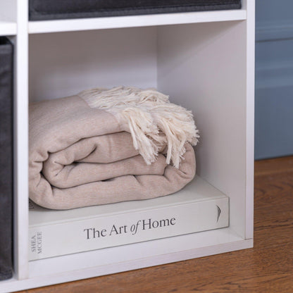 Wooden 4 Cube Storage Unit (Black Baskets) - Laura James