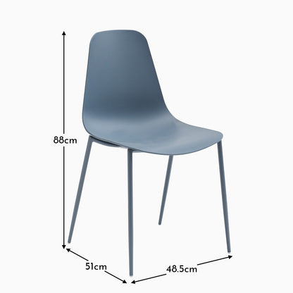 Wren Denim Blue Dining Chairs - Set of 2