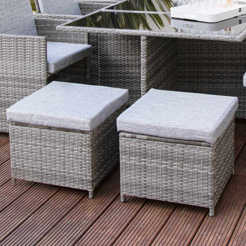 Cube 8 cushion covers - grey