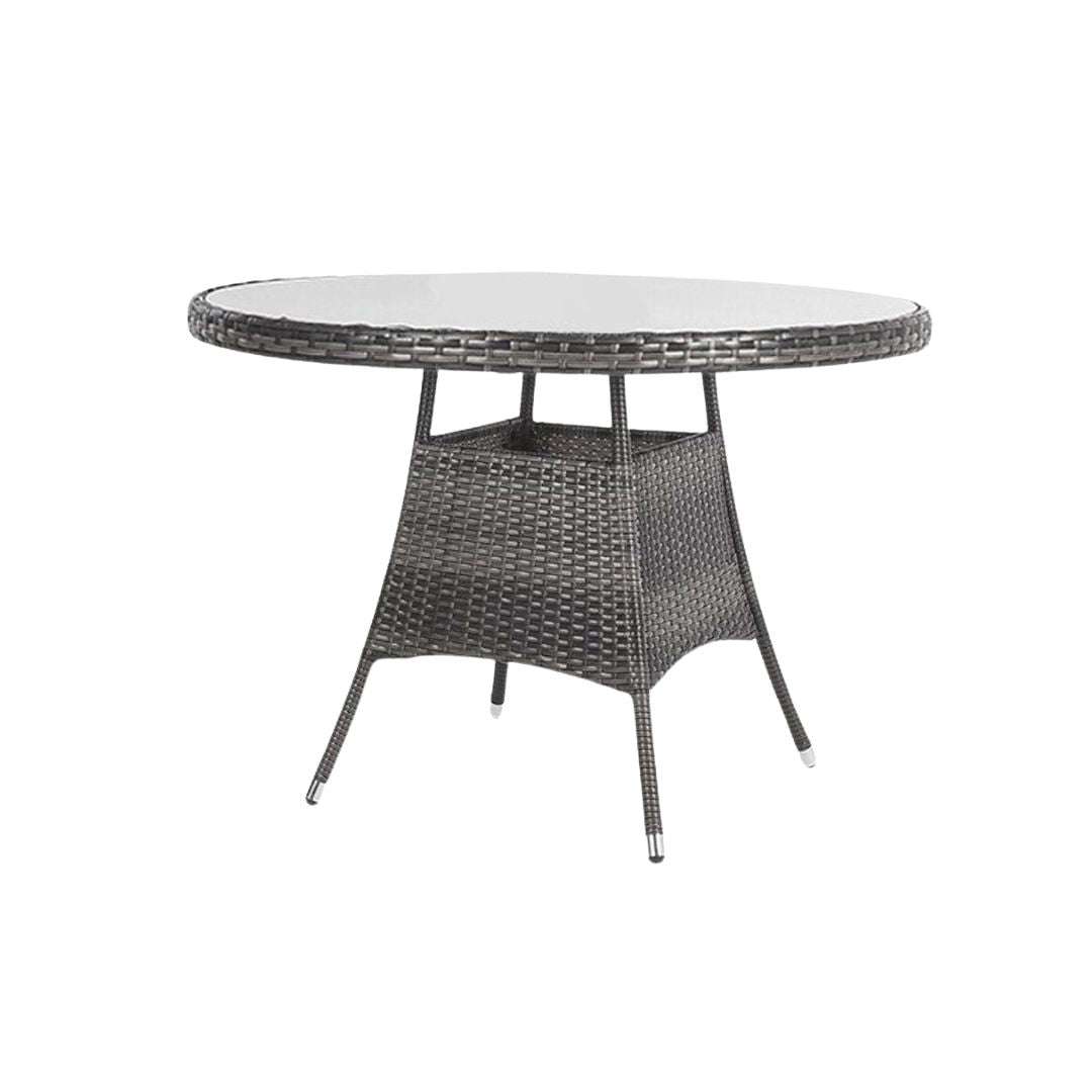 Kemble 4 Seater Outdoor Round Dining Table - Grey