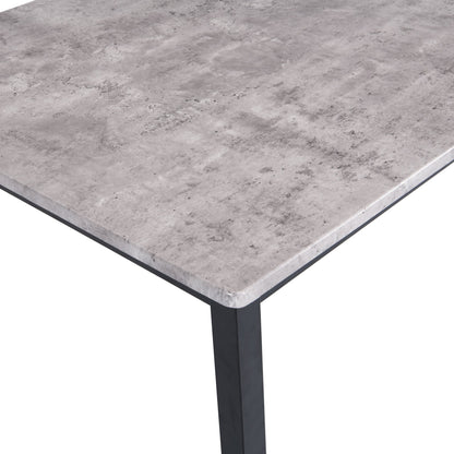 Milo dining table - 6 seater - concrete effect and black - Laura James