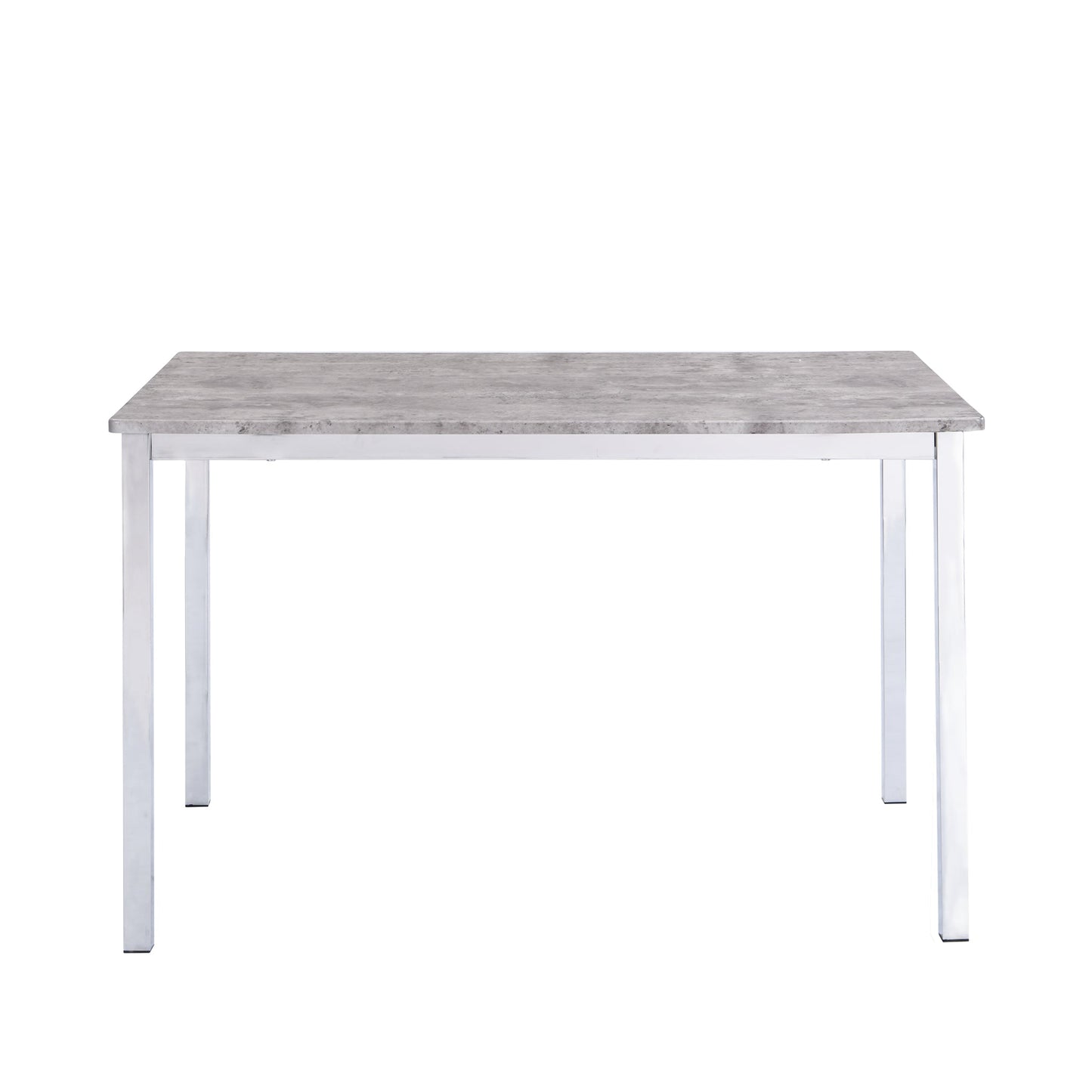 Milo dining table - 4 seater - concrete effect and chrome - Laura James