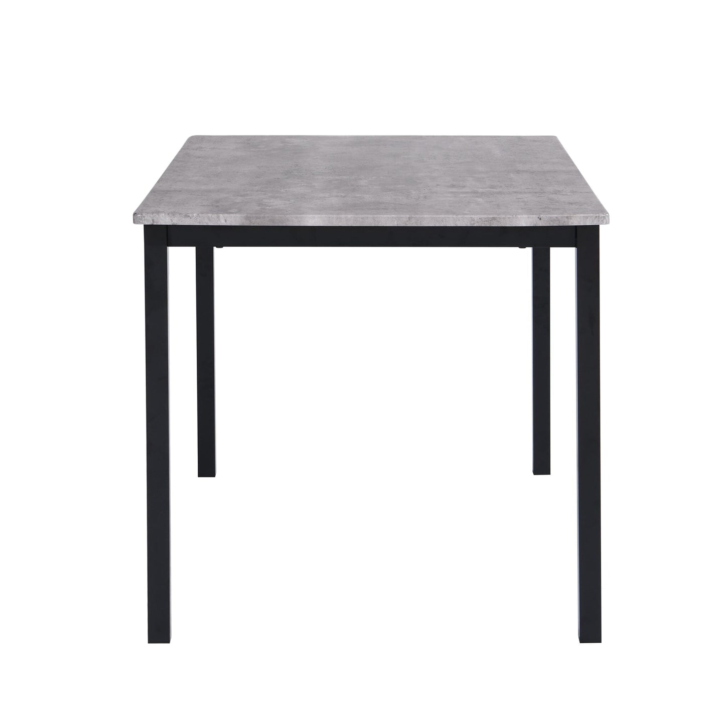 Milo Black Concrete Table effect Dining Table Set - 6 seater - Bella Teal and Black chairs set