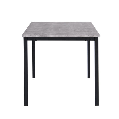 Milo Black Concrete Dining Table Set - 6 seater - Bella Grey and Black Chairs Set - Laura James
